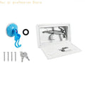Lockable Motorhome Shower Box with Recessed Storage Compartment, Hose Sprayer, Keys and Hot Cold Water Control H8WE Quake White CN