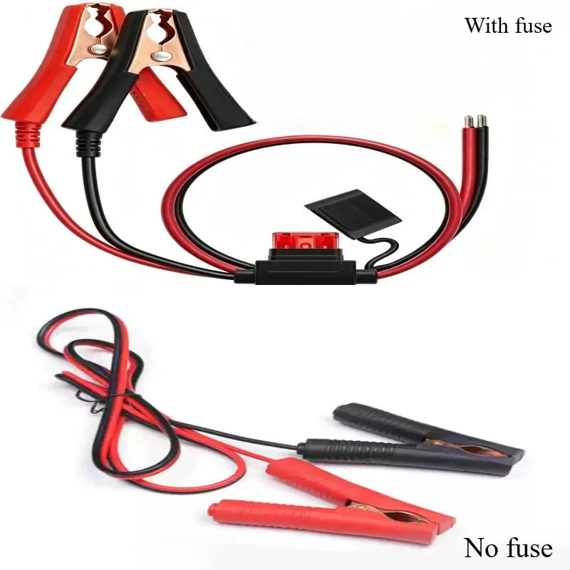 Multi-Style 12AWG Battery Jumper Lead Alligator Crocodile Clip With /No Fuse M6/8/10/MC4 Holder for Power Charging Replacement Quake