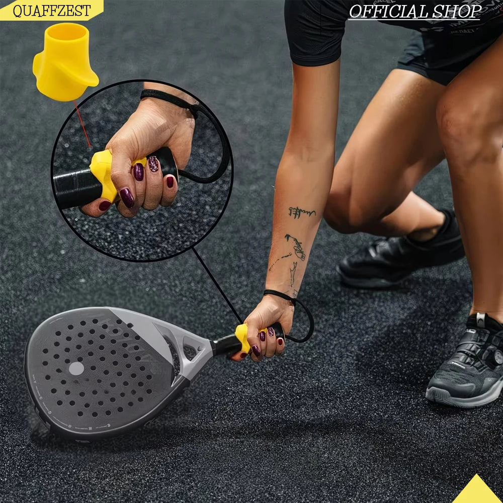 Silicone Tennis Pickleball Racket Corrector Shock Absorbing Trainer Easy Installation Posture Beginner Sports Skill Improvement Quake