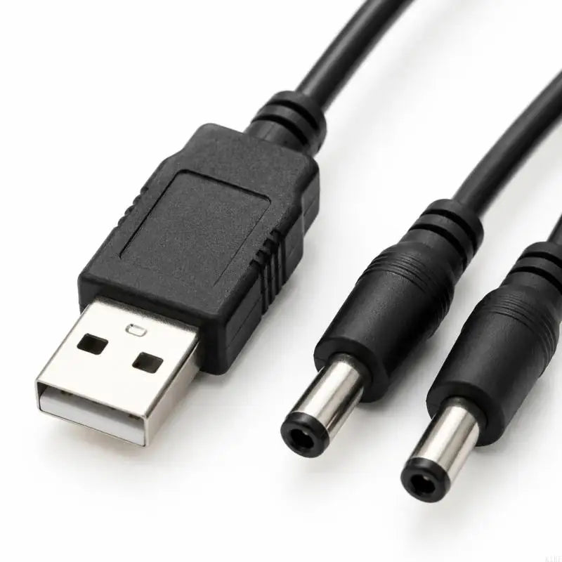 Center-Positive USB Power Splitter Cord with DC5521 Male Outputs, PVC Insulation, and a Branched Cable Construction K1KF Quake 1 point 3 CN