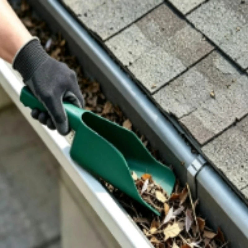 Plastic Gutter Scoop Large Capacity Roof Rain Gutter Cleaning Shovel for Removing Leaves Garden Eaves Debris Cleaning Tool Quake