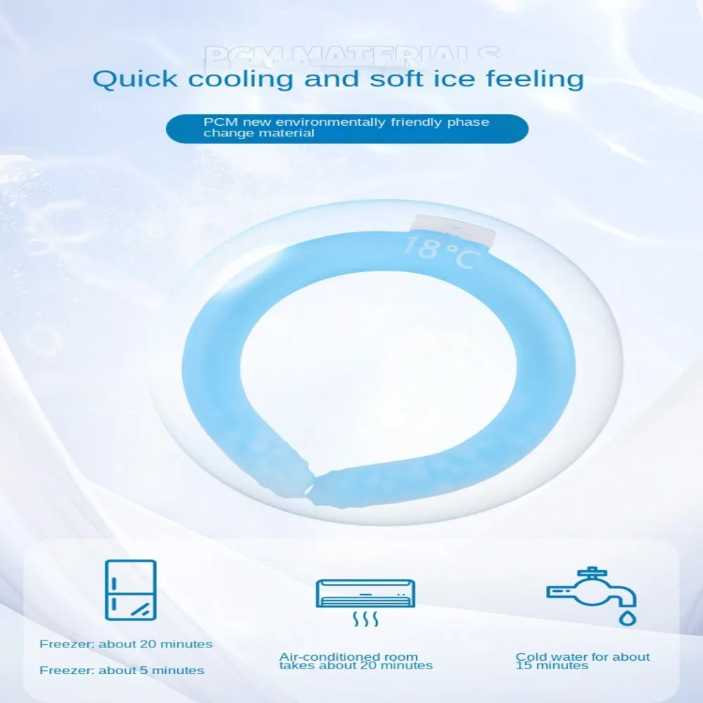 New Tube Neck Cooler Reusable Ice Pack Neck Cooling Ring Gel Liquid Ice Maker Cooling Neck Wraps Outdoor Quake