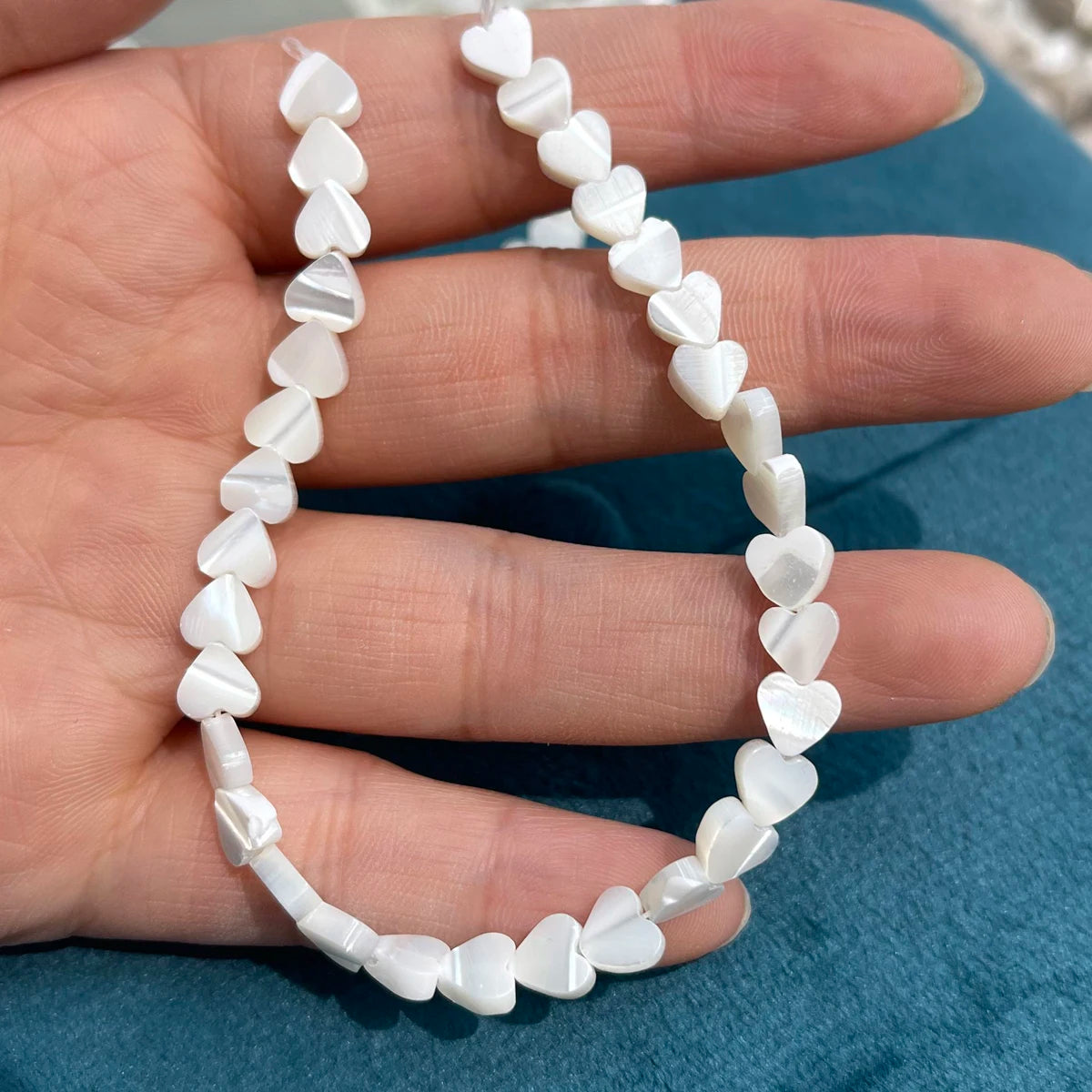 DIY Shell Isolation Beads Trochus Shell Gloss Beads For Jewelry Making DIY Necklace Bracelet Earrings Accessory Quake Heart-6mm
