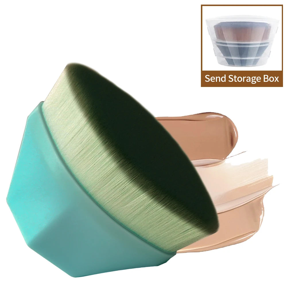 1PC Foundation Brushes Makeup Korean Professional Cosmetics BB Cream Powder Make Up Brush Short Handle Magic Foundation Brush Quake Green