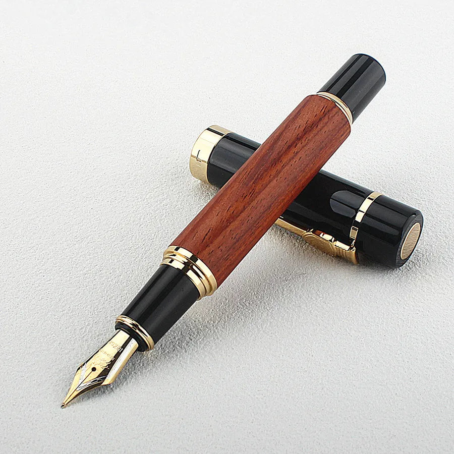 JINHAO 650 Wood Fountain Pen High Quality F EF Nib Ink Pen Calligraphy Pen Stationery School Office Supplies PK 9056 Quake