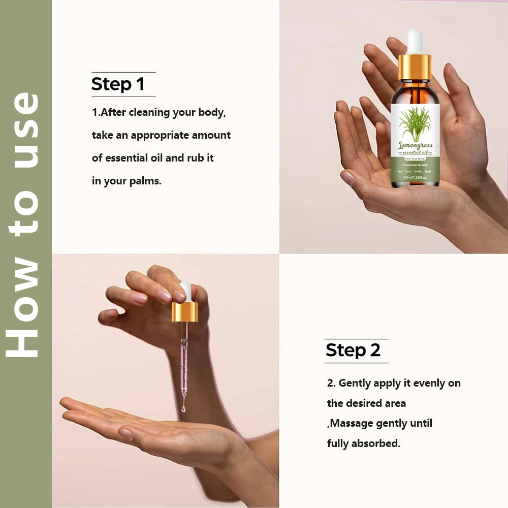 40/60g Face Pure Essential Oil Diffuser Pure Natural Plant Essential Oils Lemon Tea Tree Aroma Quake