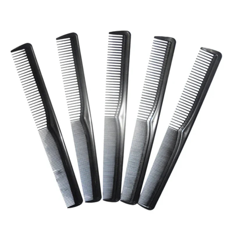 vvocci 5-Piece Wide Tooth Carbon Fiber Salon Cutting Comb Set–Heat Resistant Professional Hairdressing Styling Comb for Barbers Quake M405 5pcs