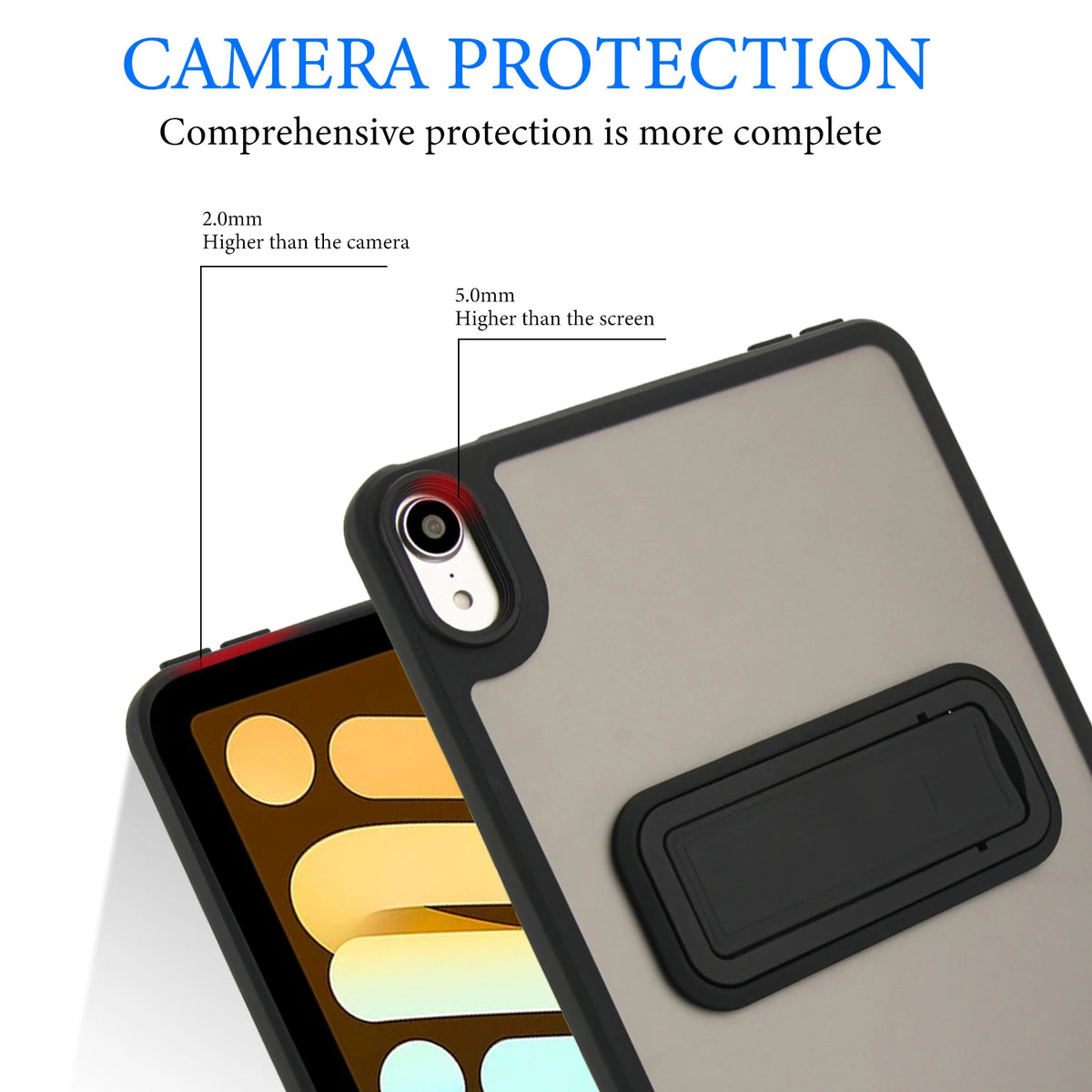 Multi-Angle Kickstand Protective Cover for iPad MINI 6/7 (2024) 8.3-inch & iPad MINI 4/5 (7.9-inch) Protection Case Quake