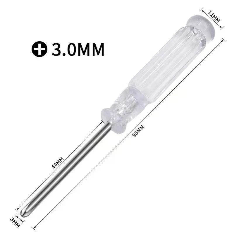 1pcs Mini Transparent Handle Screwdriver Portable Phillips Slotted Screwdriver for Home Repair DIY Hand Tool Quake