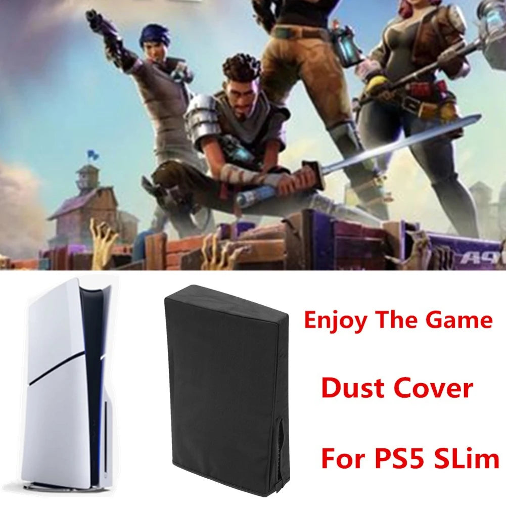 PS5 Slim Dust Protector Custom Designed Compatible with DualSense5 Slim Disc & Digital Edition with Thick Cotton Quake