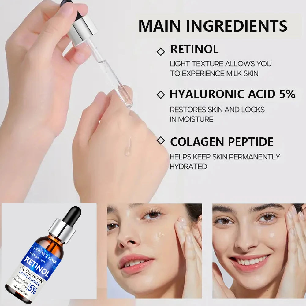 Retinol Cream Serum Combo Set Locks In Moisture Repairs Skin Smoothes Wrinkles Increases Elasticity For Younger Healthier Skin Quake
