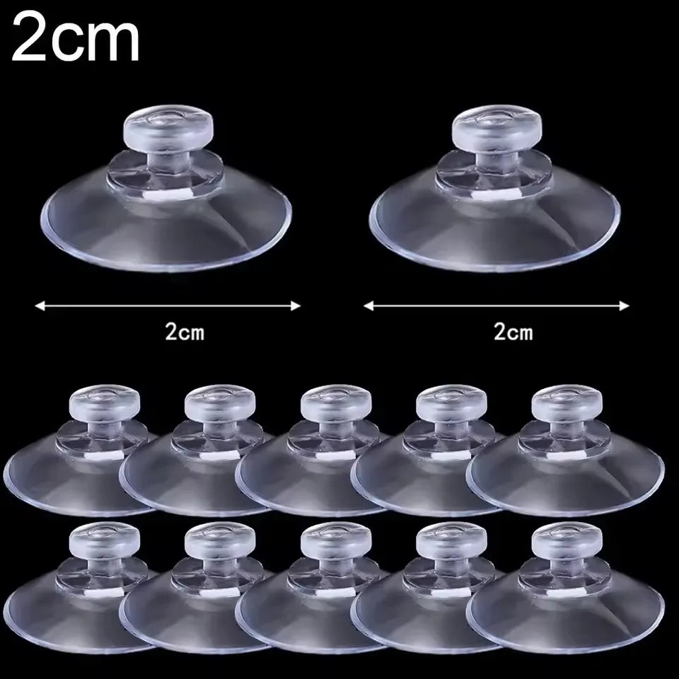 40/5Pcs Mushroom Head Sucker Hooks PVC Transparent Suckers Home Organizers Hanging Suction Cups Car Window Decor Suction Pads Quake 2cm 20 PCS