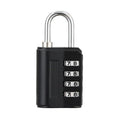 New Luggage Security Coded Lock Travel Customs Suitcase Locks Anti-Theft Security 4 Digit Number Combination Pad Lock Padlock Quake Black