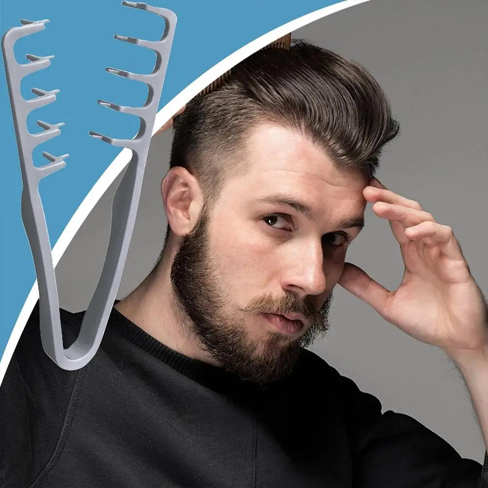Korean Style Texturizing Hair Brush Volumizing Root Lifter for Men Women Cover Hair Part Fluffy Bangs Styling Comb Quake