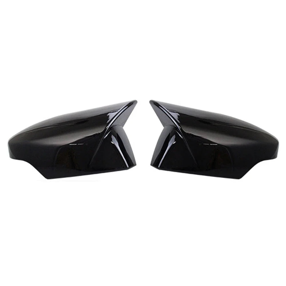 For US Subaru Forester Impreza XV 2014 2015 Car Rearview Side Mirror Cover Wing Cap Sticker Exterior Door Case Trim Shell ABS Quake Gloss Black
