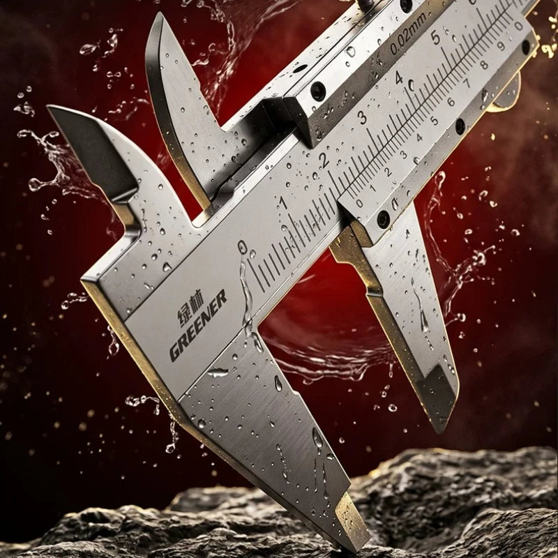Stainless Steel Vernier Caliper High Precision Large Size Household Inner Diameter Measuring Precision Measurement Tool Quake