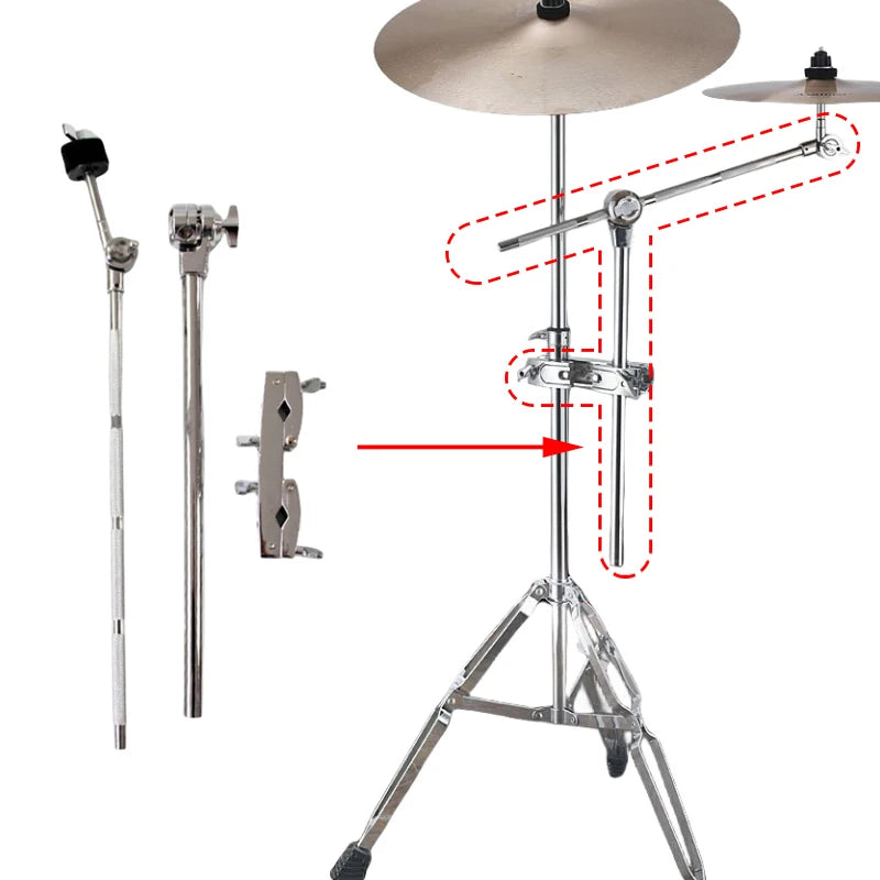 Universal Cymbal Holder Expansion Rack with Clip Adjustable Angle Cymbal Stand with Clamp Quake