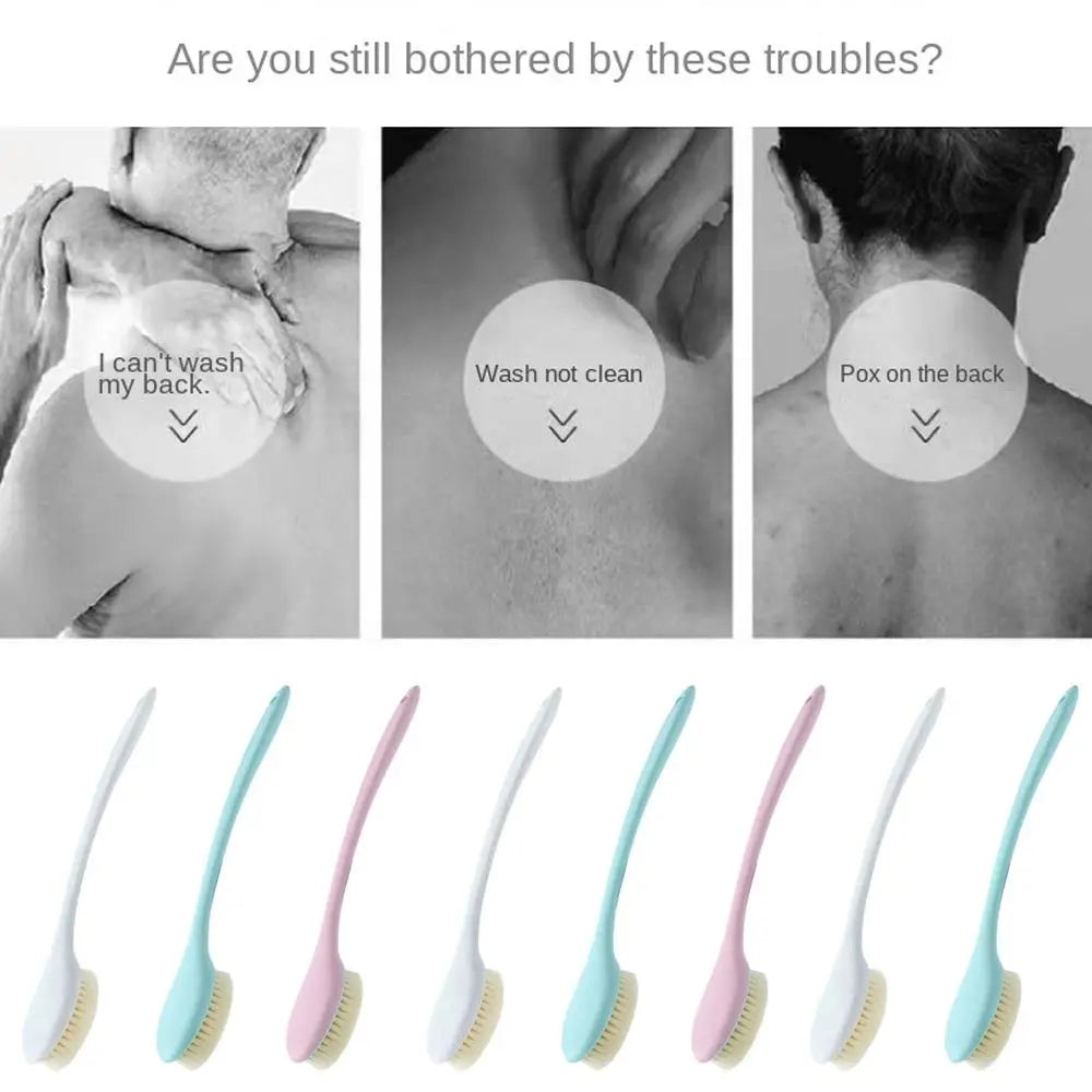 Creative Long Handle Bath Brush Soft Body Exfoliating Brush Bath Brush Back Rub Scrub Bathroom Wash Brush Tool Quake