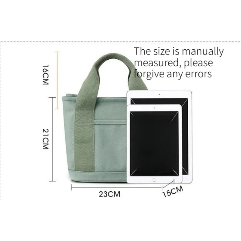 Women Versatile Canvas Tote Bag Large Capacity Single Shoulder Handbag Eco Friendly Reusable Casual Daily Shopping Pouch Quake