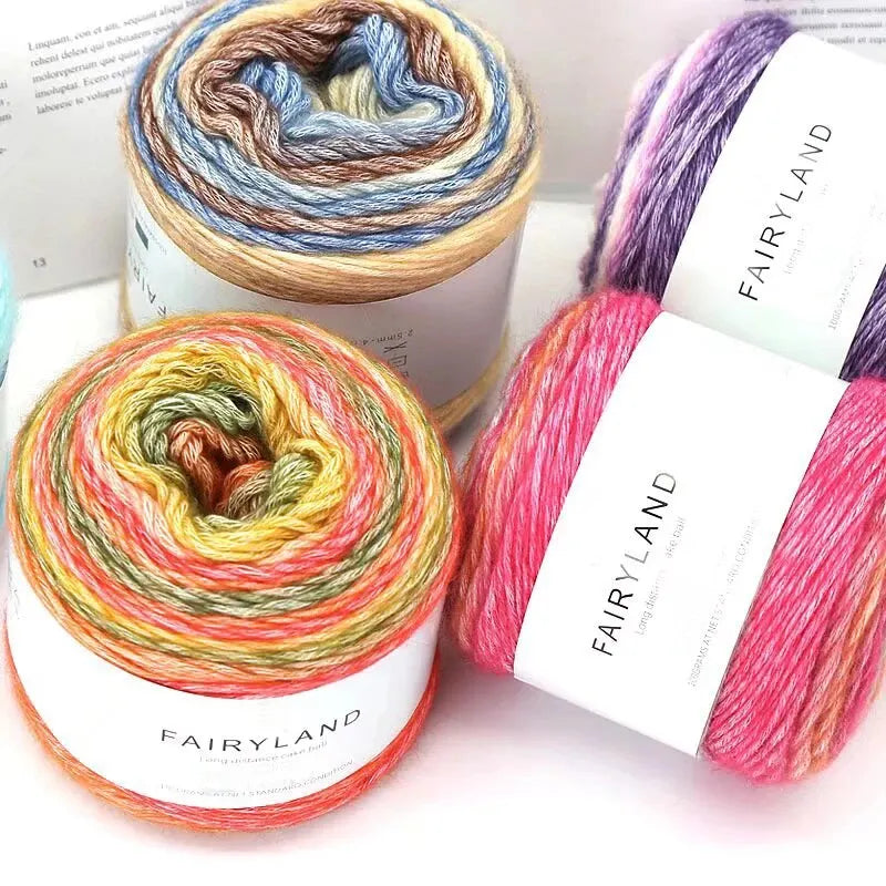 1pc 100g Gradient Rainbow Yarn, Suitable for DIY Crochet and Knitted Warm Sweaters, Scarves, Hats, Shawls, Etc Quake