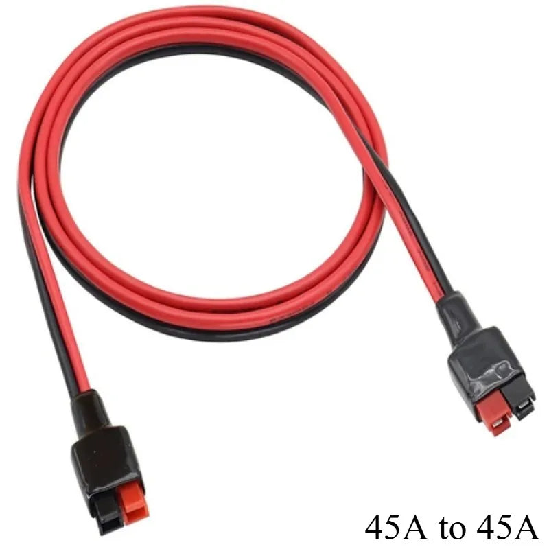 High Current XT90 Female Male To45A Pure Copper Connector Cable Mobile Energy Storage Wire For RV Off‑Grid Lithium Battery Power Quake 45A to 45A 12AWG 0.5M