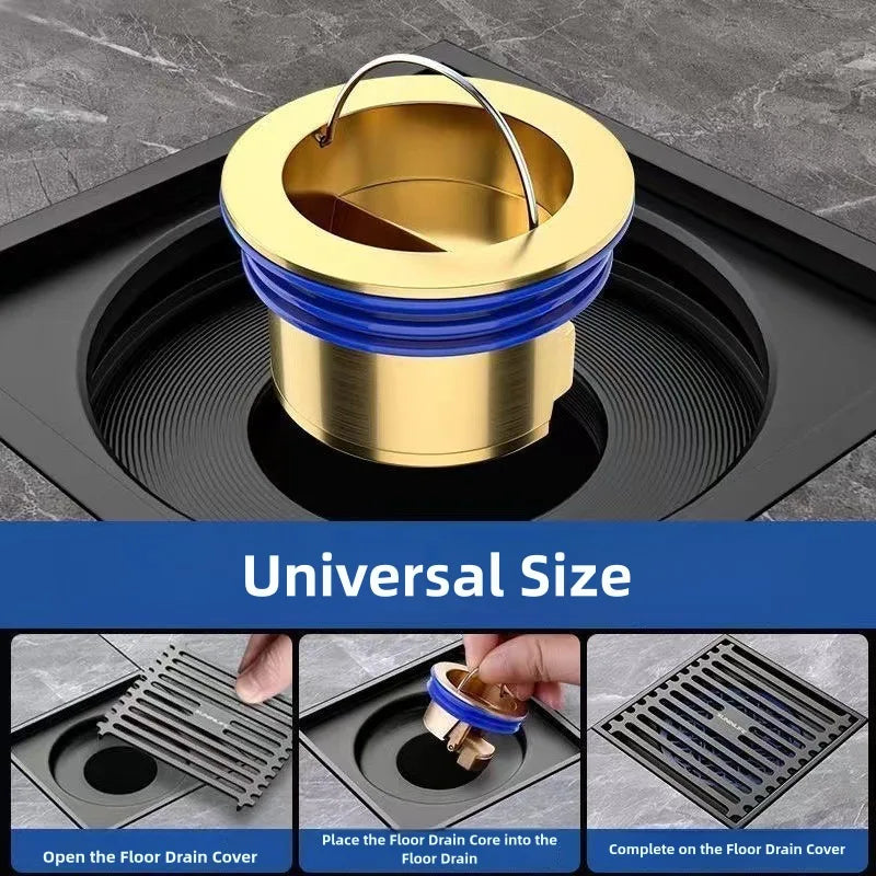 Toilet Copper Floor Drain Core Anti Odor and Insect Repellent Device Springboard Gravity Self Sealing Core Directly Plugged Quake