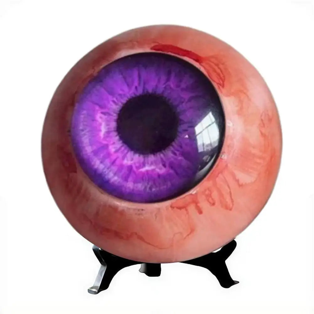 Realistic Monster Eye Ornament 6x6cm Resin Eyeball Decoration Horror Unique Home Decor Spooky DIY Craft Collectible Gift Quake 1 Purple