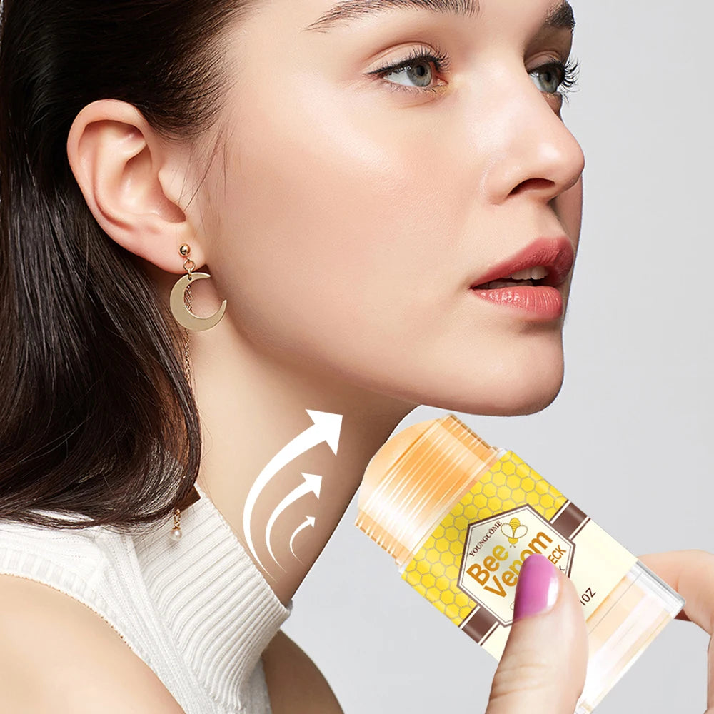  Bee Venom Face & Neck Care Stick Deep Hydrating Facial Care Moisturizing Cream Suitable for Dry Neck Skin Repair Quake