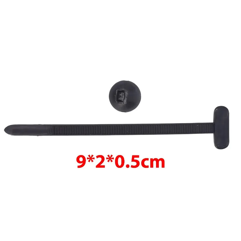Nylon Cable Tie Buckle Universal Car Fender Trunk Engine Guard Panel Wire Management Secure Auto Fastener Screw Replacement Clip Quake