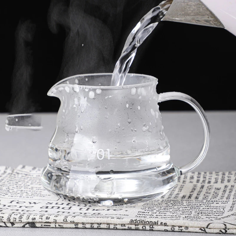 Coffee Carafe 300/500/700ml Coffee Clear Glass Kettle Sharing Pot with Lids Coffee Espresso Maker Accessories Quake