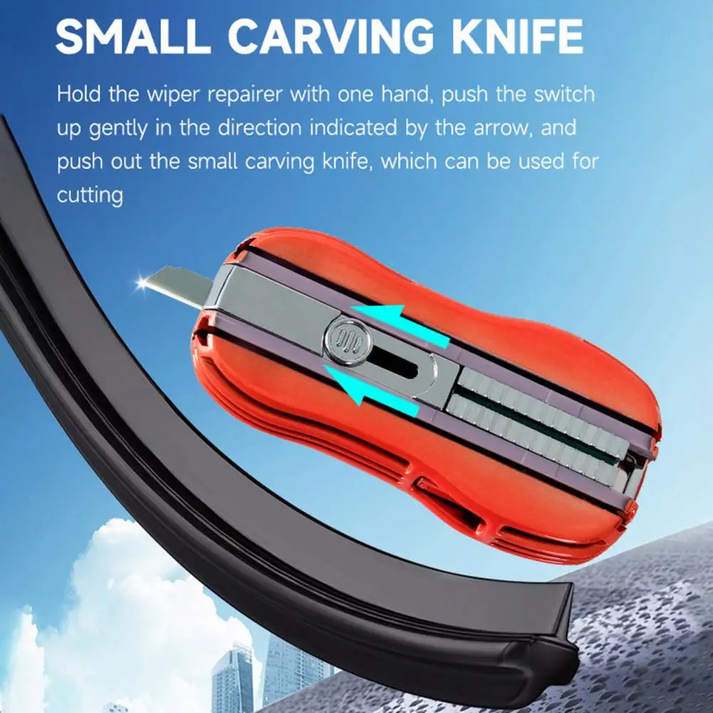 Windshield Wiper Strip Repair Car Wiper Blade Repair Tool Kit Windshield Rubber Restoring Set Easy-to-use Wiper Fixer for Smooth Quake