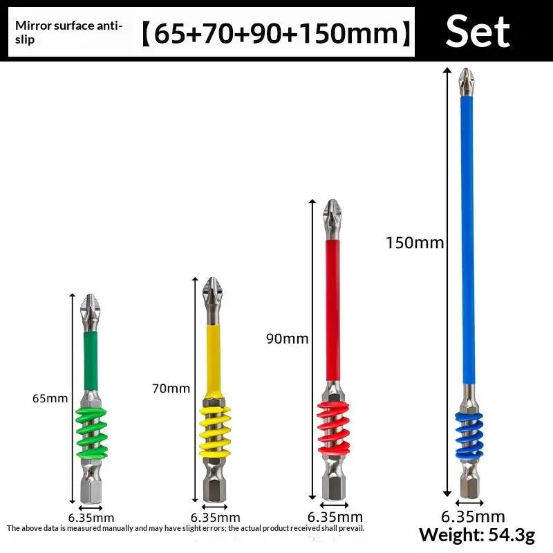 Magnetic Anti Slip High Hardness Screwdriver Bit Set With Multiple Sizes And Storage Case Perfect For Home Repair Woodworking Quake 4Pcs