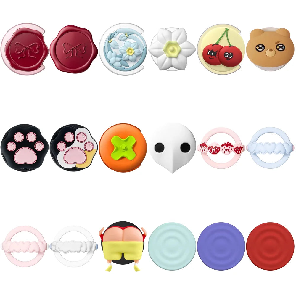 Letter Seal Circle Multicolor Magnetic Phone Grip Card Holder Stand for IPhone 18 17 16 15 14 13 Pro Max Case Quake