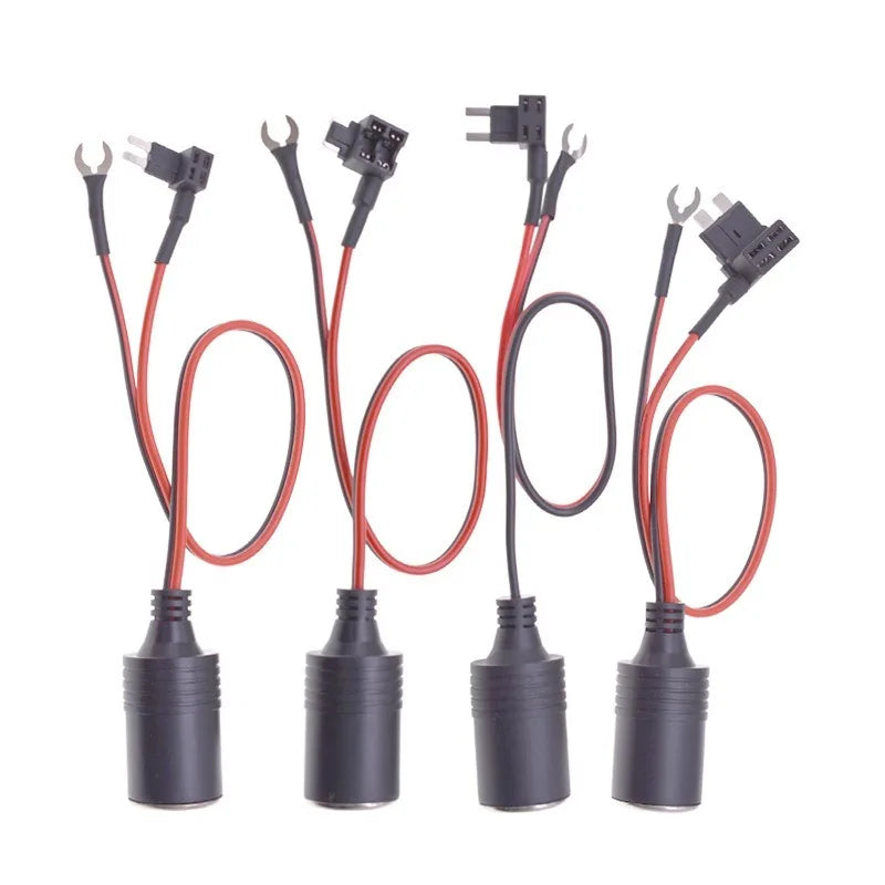 16AWG Pure Copper Car Cigarette Lighter Female Socket Adapter Cable Vehicle Power Plug Connector For 12V Car Accessories Wiring Quake