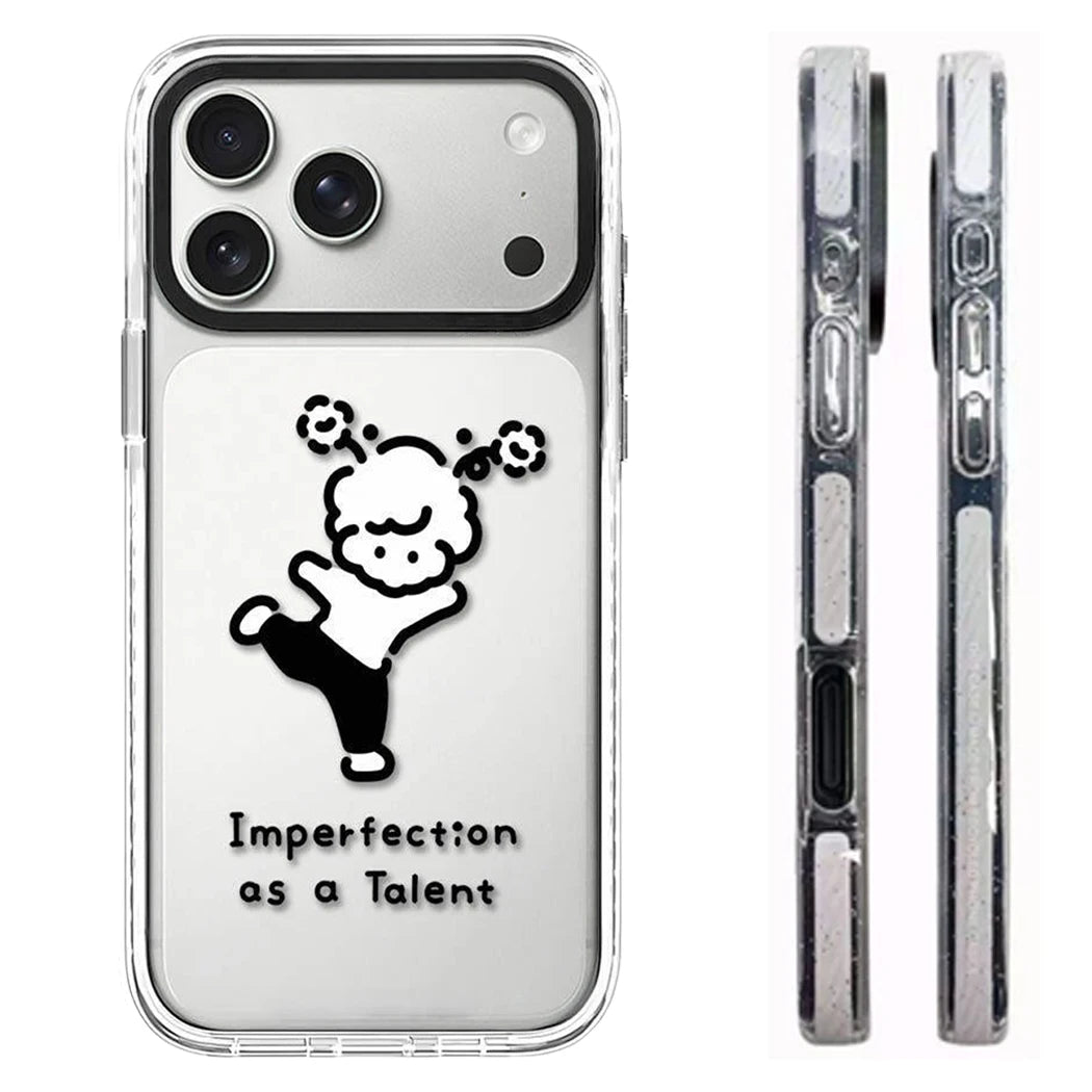6090673 White Border Magnetic Phone Case Cover for IPhone 13 14 15 16 17 18 Pro Max Case Quake white (MagSafe) 1 iPhone 14