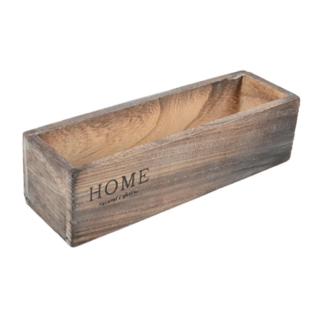 Wooden Planter Box Tabletop Table Centerpiece Vintage Home Decor Rustic Multifunctional Storage Tray Micro Landscape Flowerpot Quake