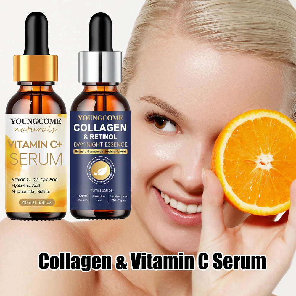 Collagen Face Serum Wrinkle Remover Face Serum Lifting Firming Fade Fine Lines Anti-aging Essence Whitening Brighten Skin Care ﻿ Quake