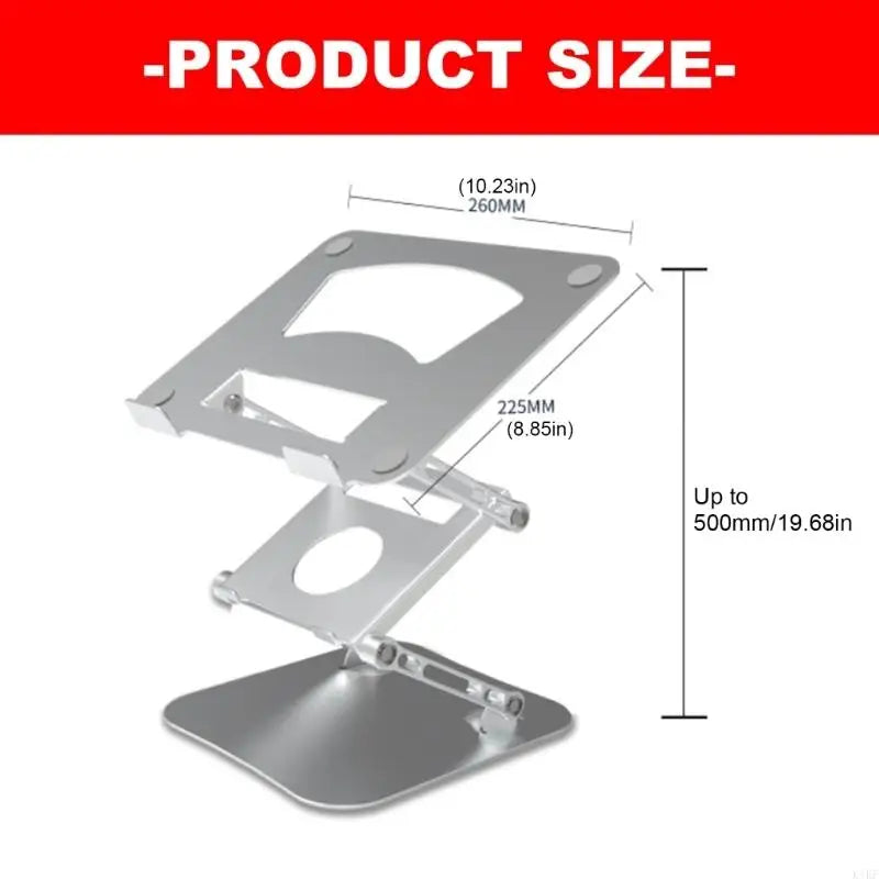 Laptop Stand with Variable Height and Viewing Hinged Aluminum Structure Shelf and Platform for Desk Work K1KF Quake