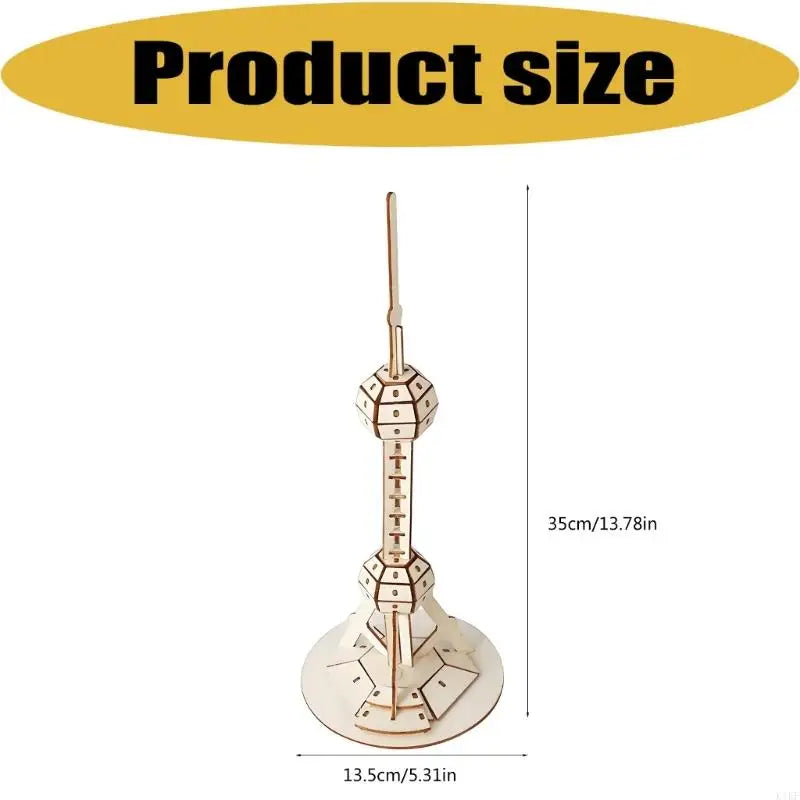 Wooden Building Project DIY Architecture Landmark Tower for Kids Students, 13.78in Assembly Activity for Classroom Science K1KF Quake