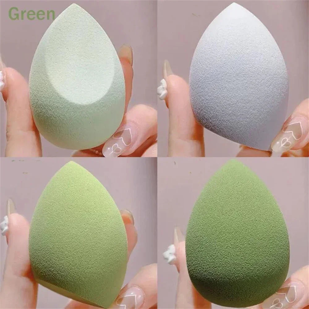 4Pcs Make Up Accessories Beauty Egg Cosmetic Puff Powder Foundation Sponges Puff Women Beauty Tools Makeup Sponge Blender Quake Green no box