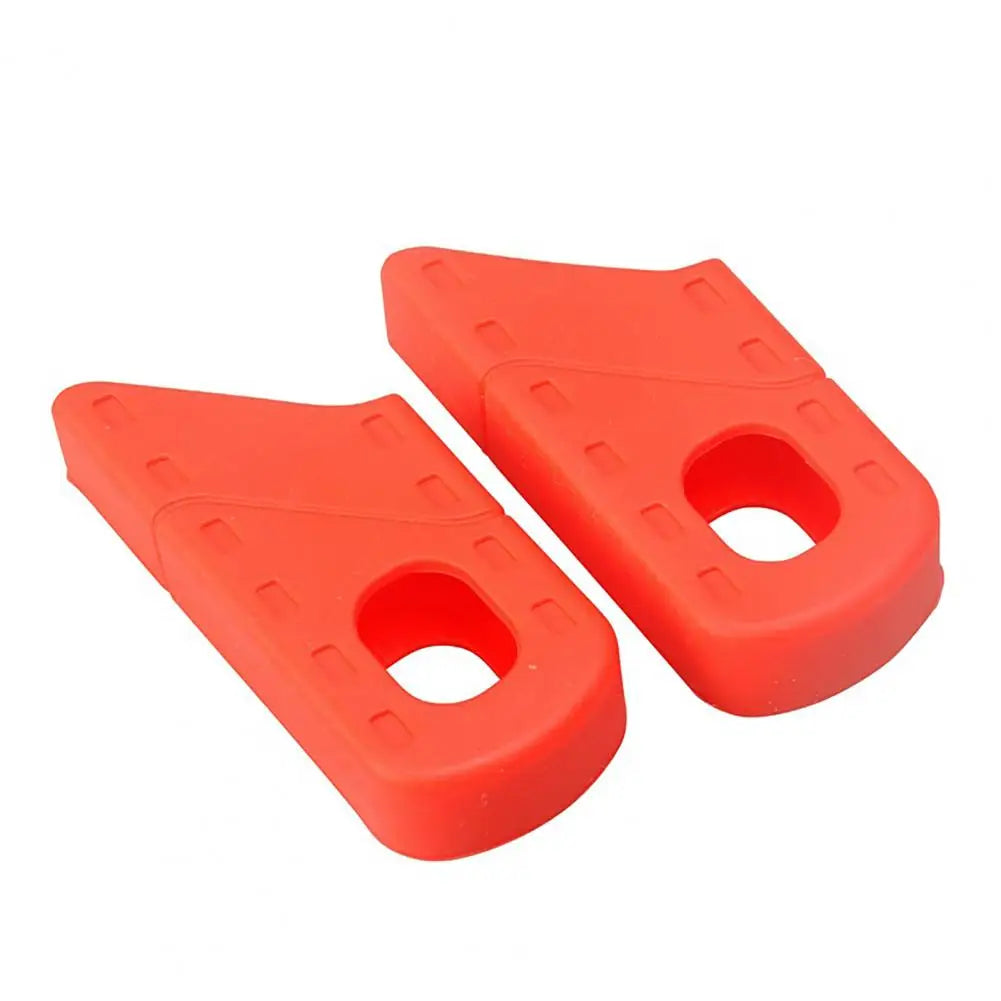 1 Pair Convenient Crank Protector Anti-scratch Portable Crank Protective Case Silicone Elastic Crank Protective Cover Quake Red