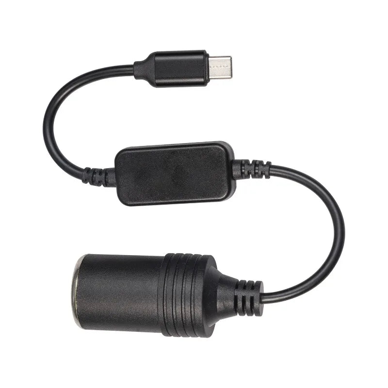 22AWG USB/Type-C To 12V Cigarette Lighter Socket Male to Female Cigarette Lighter Adapter Converter Car Electronics Accessories Quake TYPE-C 5V to 12V 1PCS 2M