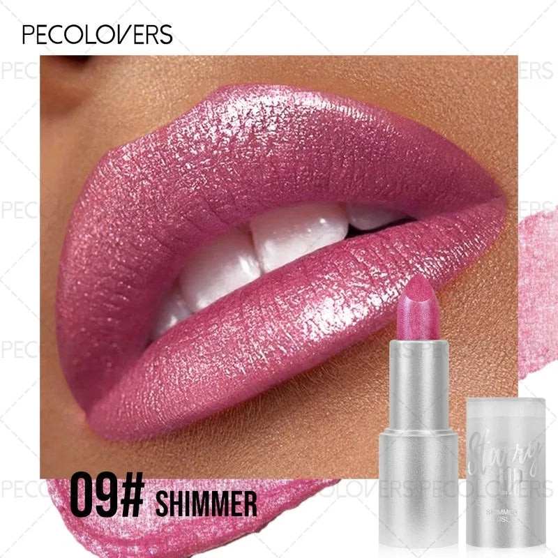 1PC Glitter Lipstick, Shiny and Charming Lips, Waterproof and Sweatproof, Suitable for Festival Makeup, Lip Cosmetics Quake 09
