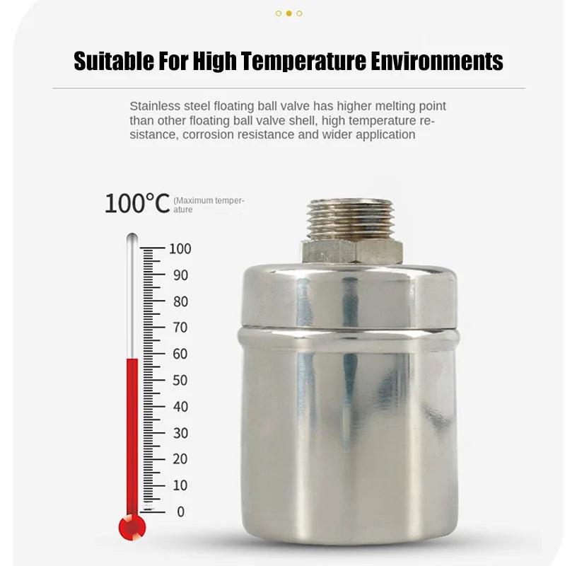 High End Water Level Control Valve Wholesale Ball Type Stainless Steel Float Ball Valve for Water Tower Quake