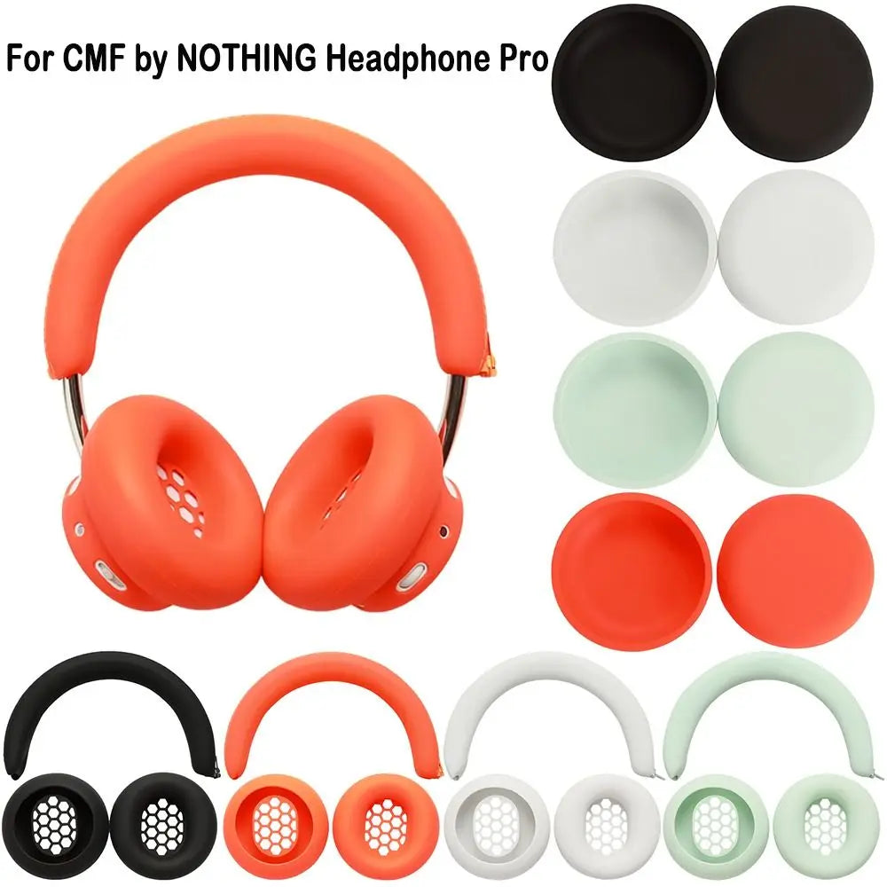 Silicone Ear Pads Cushion Cover Replacement Dustproof Headband Anti-Scratch for CMF by NOTHING Headphone Pro Quake