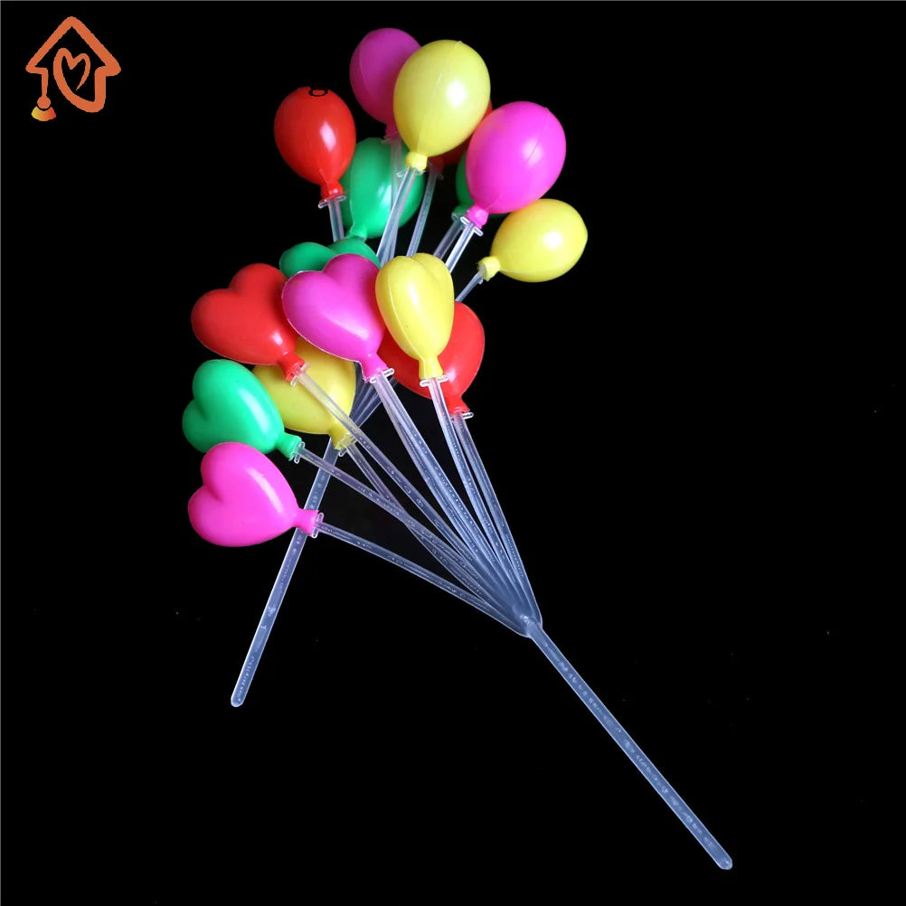 1Pcs Miniature Multicolor Balloon String Toys 1:12 Dollhouse Living Room Plastic Round Heart-shaped Balloon Decoration Quake