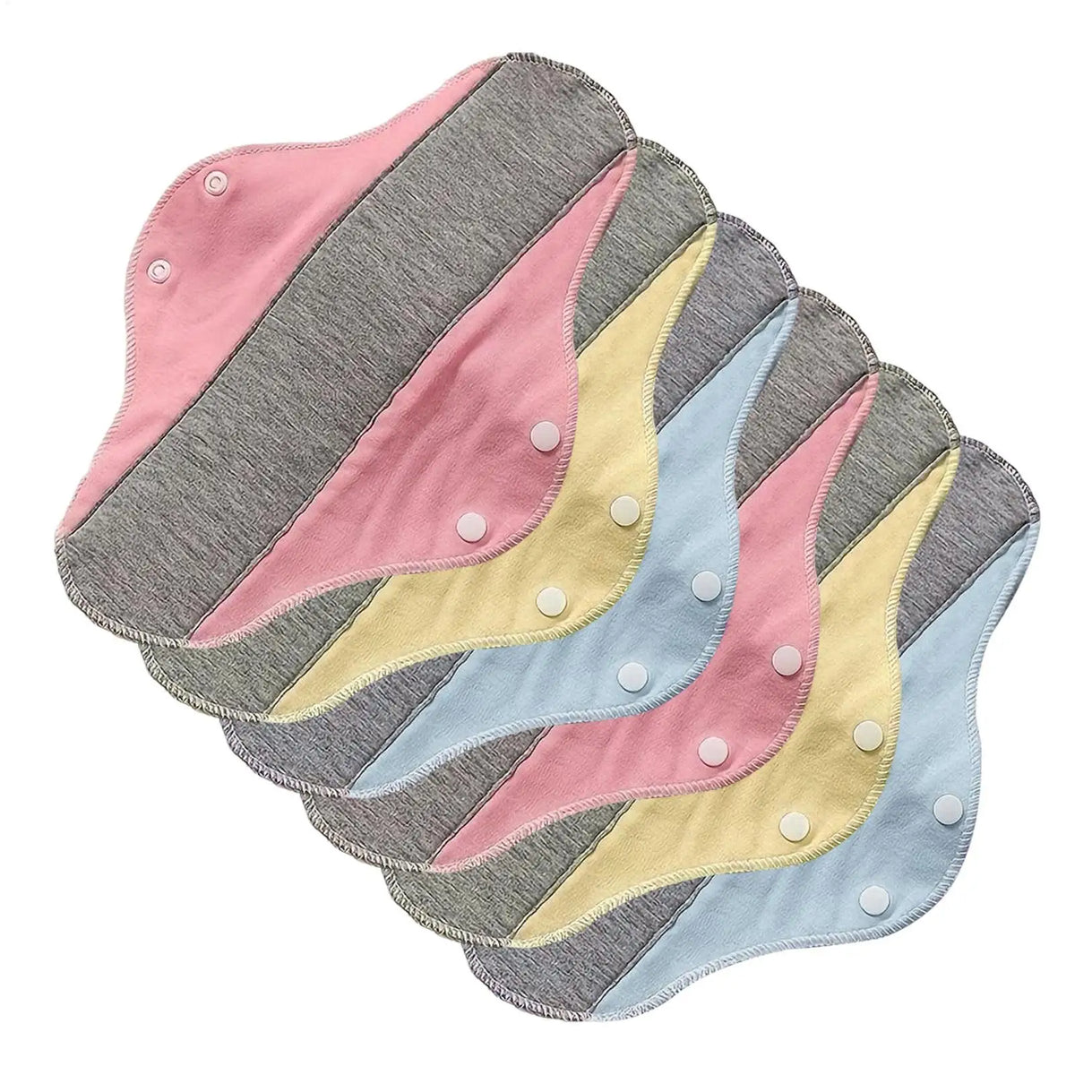 6pieces Reusable Sanitary Pads for Women Leakproof Waterproof Soft Napkins Reusable Feminine Pads for Elderly Urinary Postpartum Quake