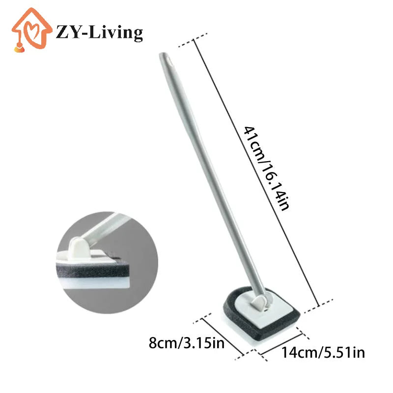 Bathroom Sponge Cleaning Brush Multi-Functional Tool Long Handle Removable Household Floor Bathtub Brushes Ceramic Tile Brush Quake