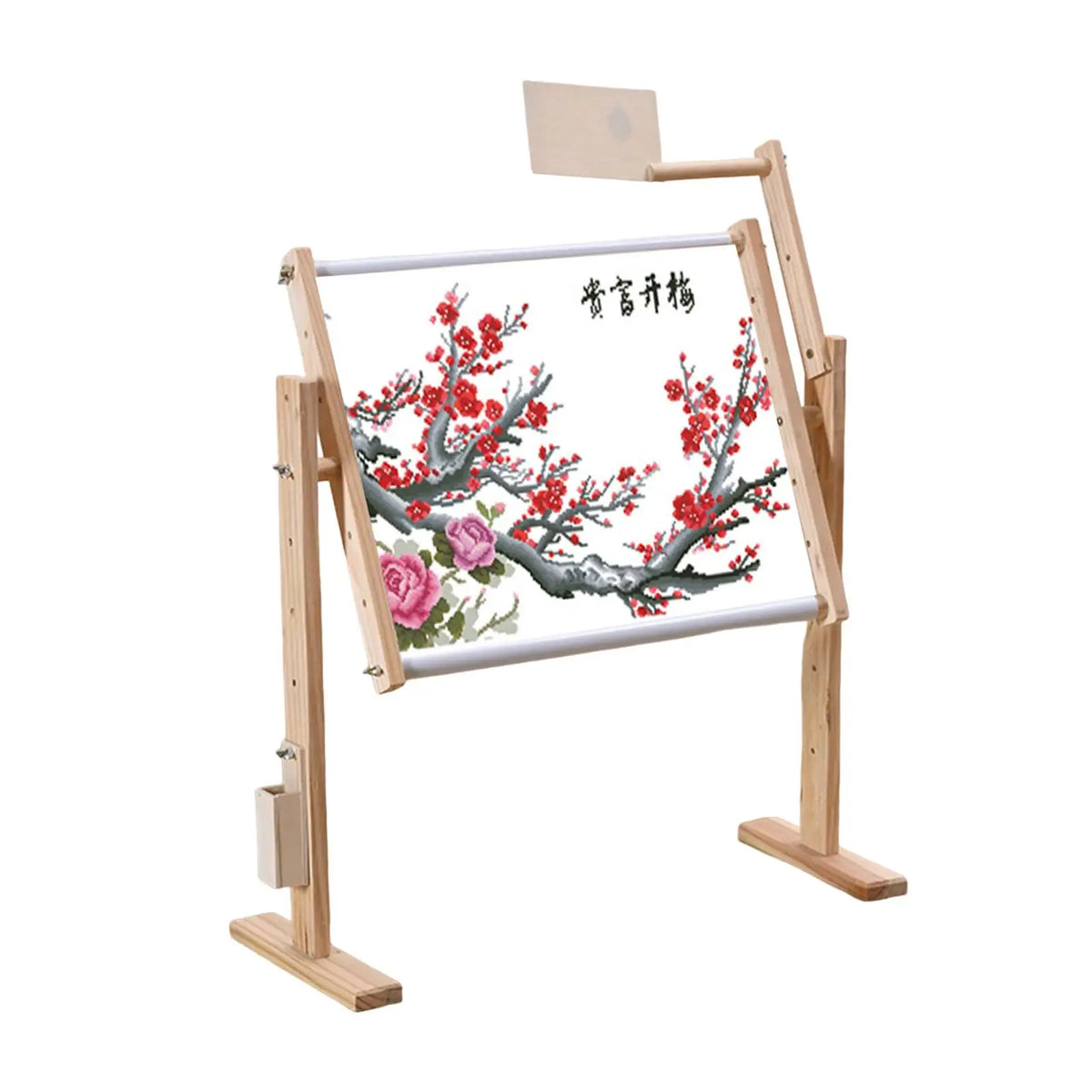 Wooden Cross Stitch Stand Embroidery Lap Stand DIY Craft Adjustable Rotating Quake Default Title