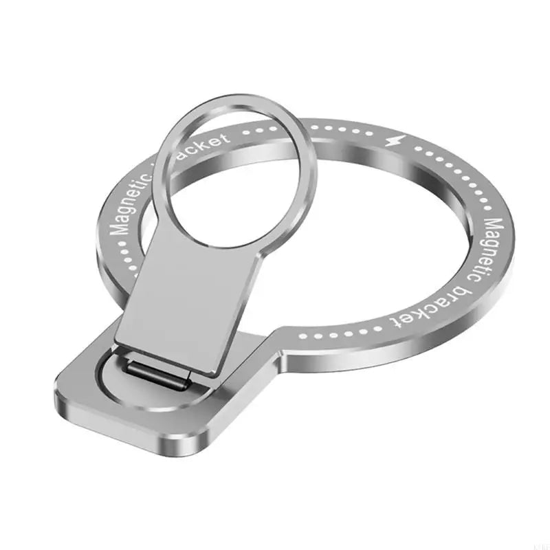 Thin Portable Foldable Phone Holder 360 Rotation Aluminum Phone Stand Simple Installation for Magnetic Devices K1KF Quake Silver China Mainland